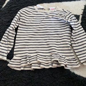 Zara peplum striped sweater